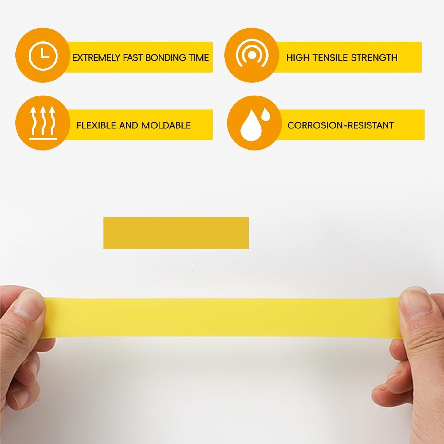 Self Fusing Silicone Tape 4 Rolls 1 in x 10' Yellow Waterproof Rescue Tape Rubber Leak Silicone Self-amalgamating Tape for Plumbing, Sealing Pipes, Hose Repair, Outdoor Coax and Tool Fixation