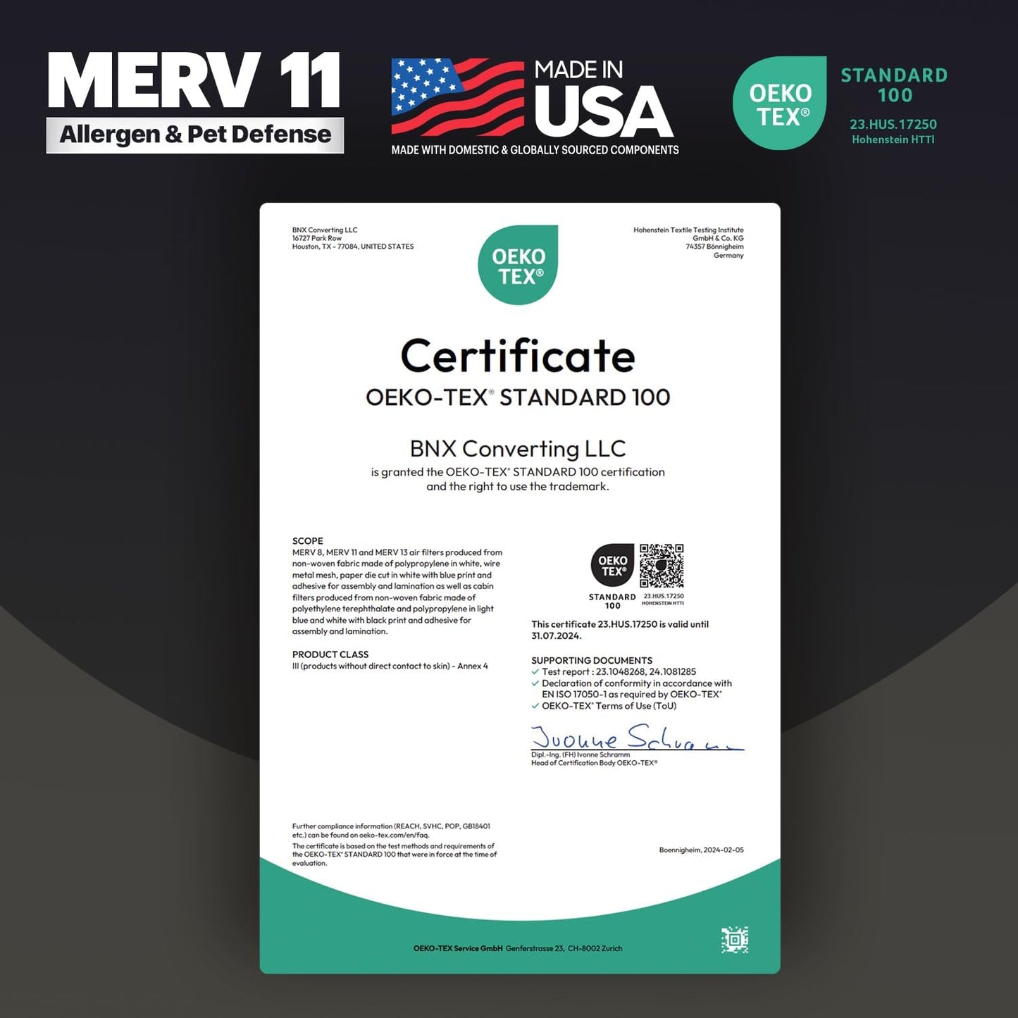 BNX TruFilter 14x24x1 Air Filter MERV 11 (12-Pack) - MADE IN USA - Allergen Defense Electrostatic Pleated Air Conditioner HVAC AC Furnace Filters for Allergies, Pet, Smoke, Allergy MPR 1200 FPR 7