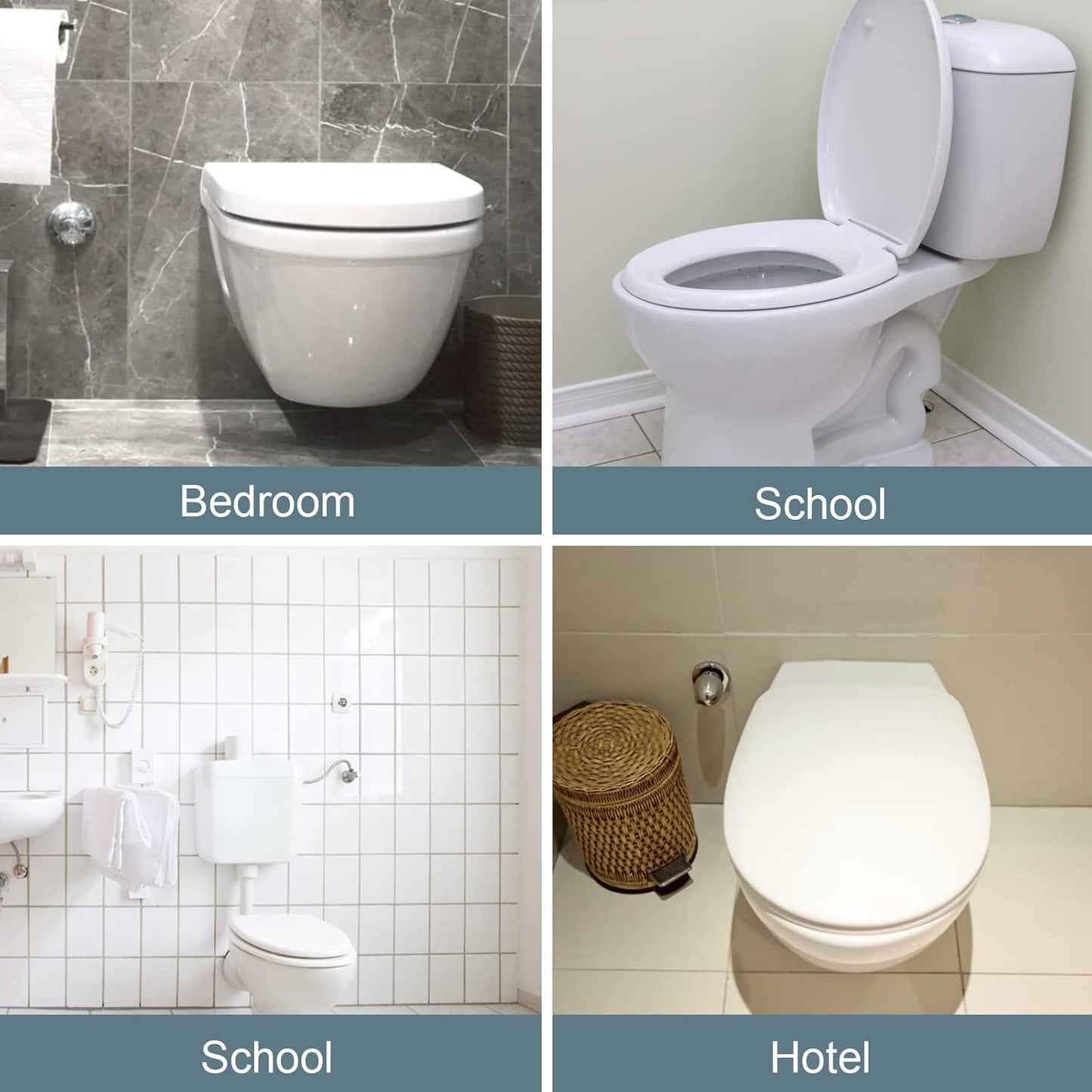 Golf Toilet Brush, Toilet Cleaning Brush, Flexible Bendable Silicone Long Handled Toilet Brush, 360° Deep Toilet Bowl Cleaning Brush,Quick Drying Toilet Brush for Bathroom with a Hook (Gray)