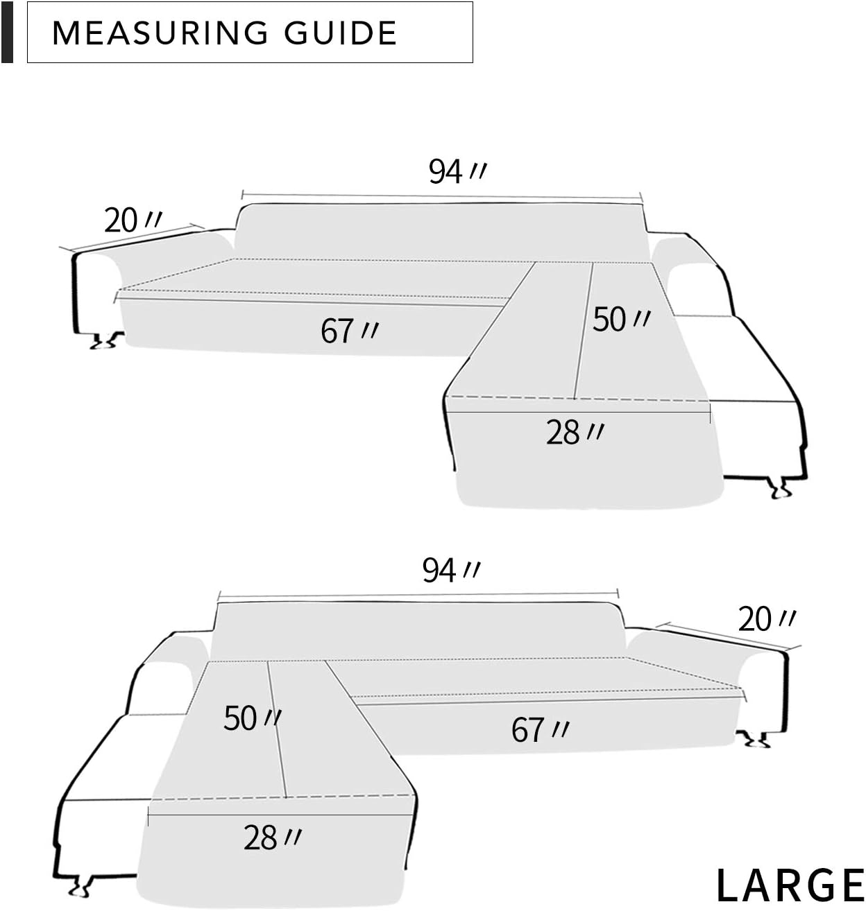 Easy-Going Sofa Slipcover L Shape Sofa Cover Sectional Couch Cover Furniture Protector Mat for Pets Dog Cat (Large,Pink/Pink)