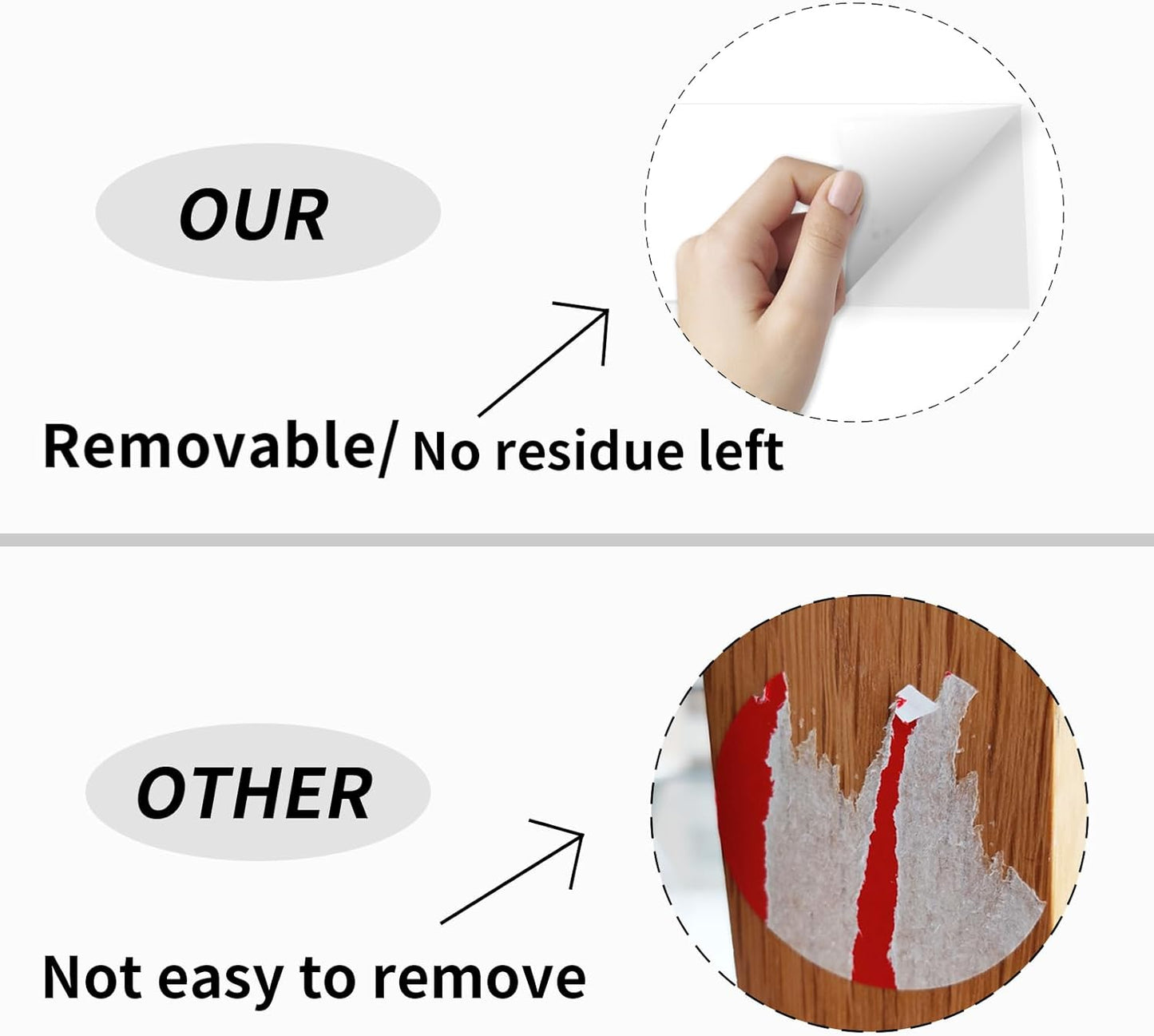 STARLIBOO 3"X5" Rectangle Color Coding Labels, Removable Square Label Inventory Stickers, Permanent Warehouse Moving Box Square Label (250Labels, White)