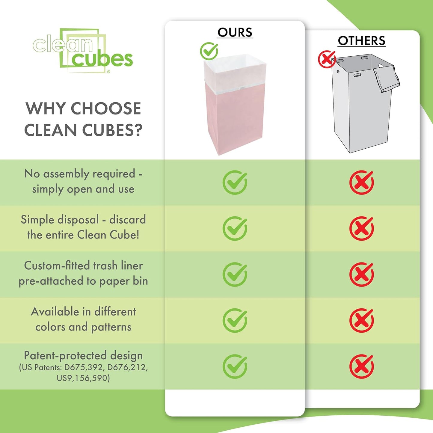 30 Gallon Disposable Pop-Up Trash Cans (3-Pack) with Fitted Bags – Foldable Garbage & Recycling Bins for Parties, Events & Kitchen (Pink, 30" H x 14" W x 17" D)