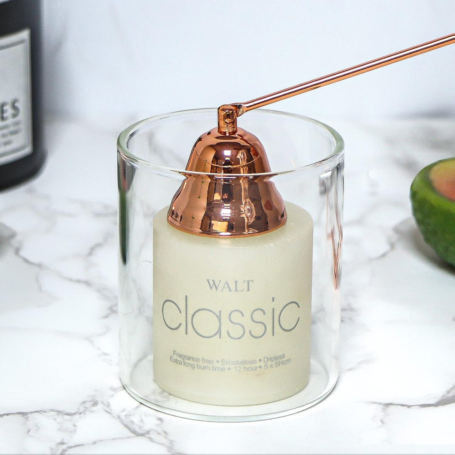 Lsnisni 4 in 1 Candle Accessory Set - Wick Cutter, Snuffer, Dipper & Electric Lighter - Gifts for Candle Lovers (Champagne)