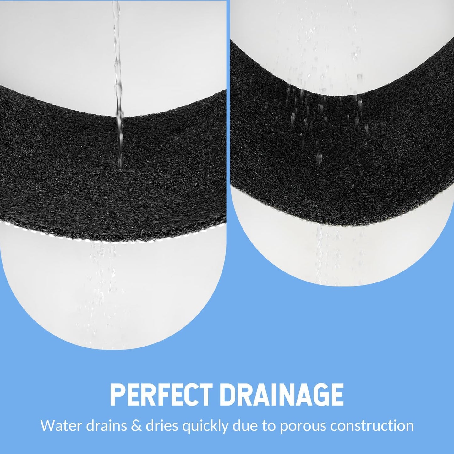 Non-Slip Bathtub Mat, Anti Slip Shower Mat, Fast Drying Bathtub Mats, Foot Scrubber Mat, Anti Slip Mat for Tub, Floor, Bathroom, Kitchen, Home, Hotel (Black 24"×16")