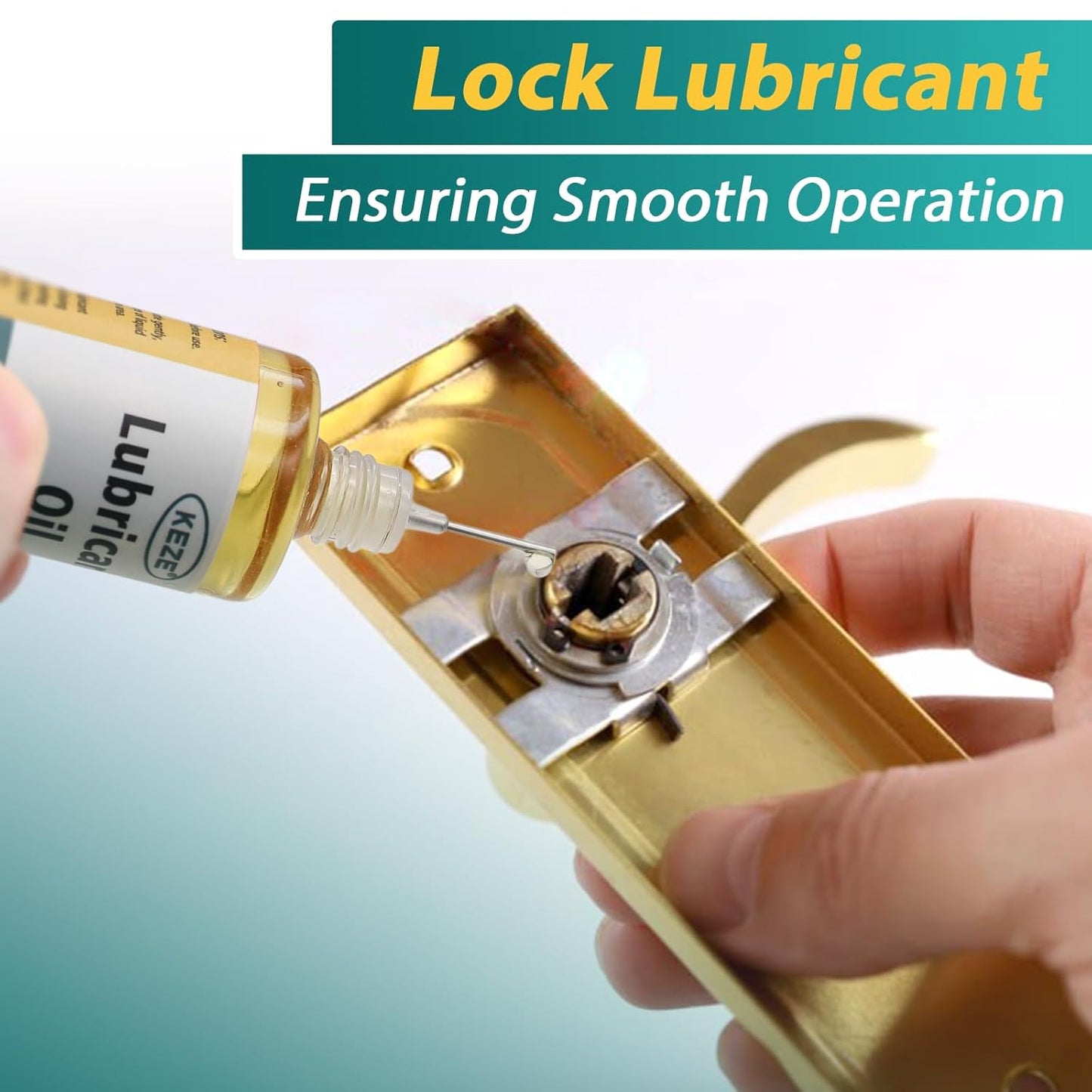 Keze Door Hinge Lubricant Door Squeaky Fix Lubricating Oil for Noise Synthetic Knife Oil Lube for Lock Hinge Hair Trimmers Knife Pivot Machine Tools Watch Keyhole with Needle Oiler 1 oz, 1 Pcs