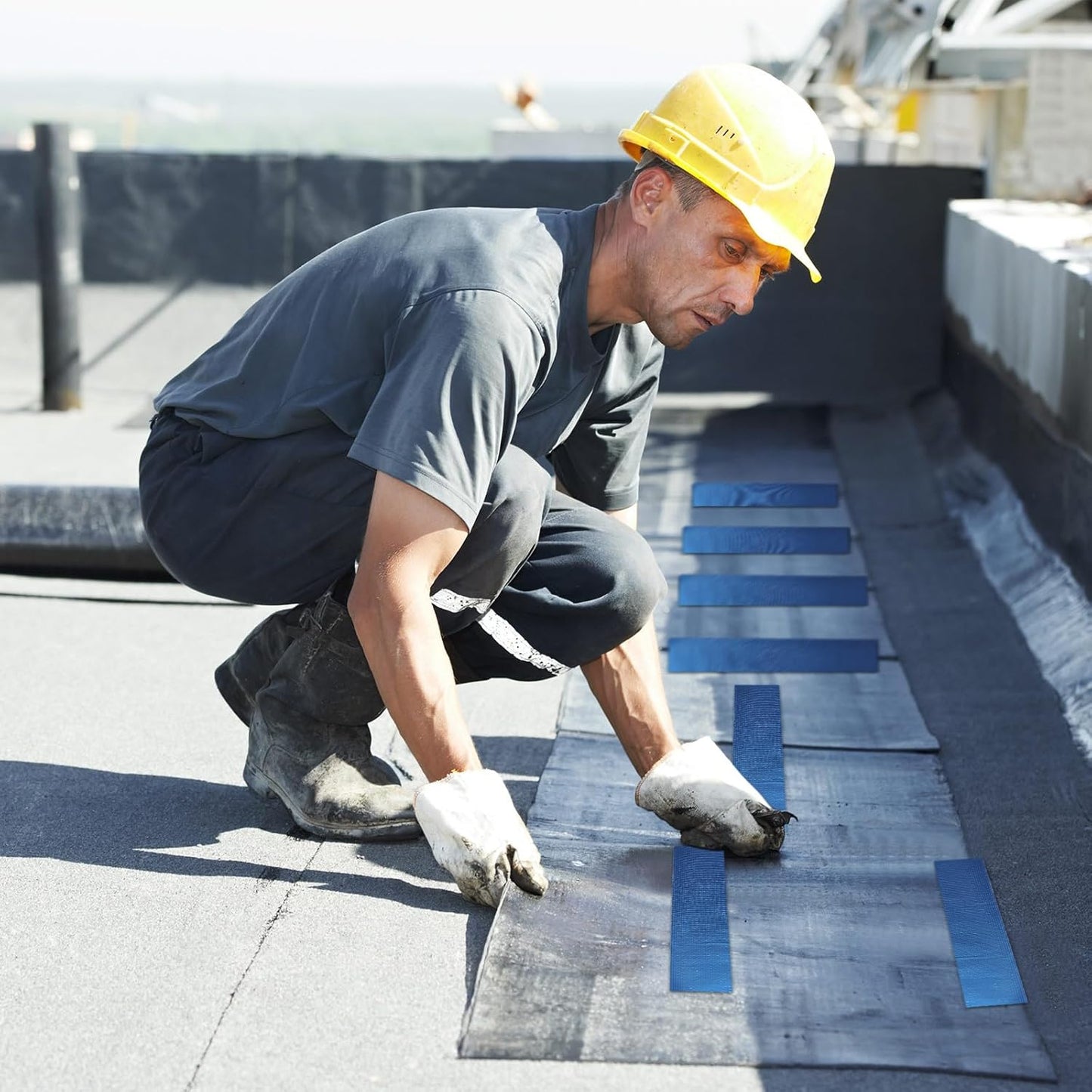 Zonon 2 Rolls Aluminum Foil Tape Heat Shield Tape Barrier Adhesive Reflective Fiberglass Thermal Insulation Reflective Material High Temp Protection(Blue,2 Inch X 32.8 ft)