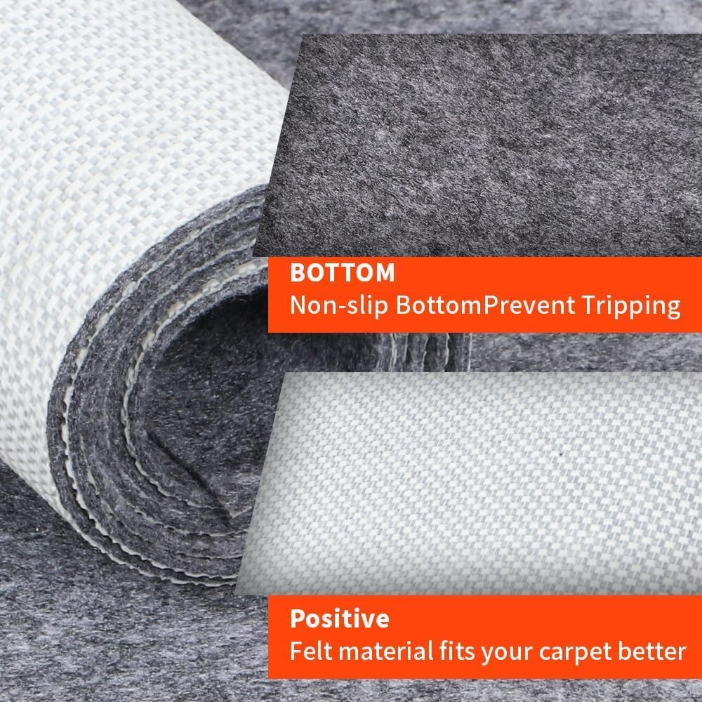 Non-Slip Rug Pads 1/4” Thick, 2x3Ft Waterproof Rugs Non Skid Rug Pad for All Floors and Finishes Durable Hardwood Floor Protective Felt Keeps Rugs in Place, Safe and Secure