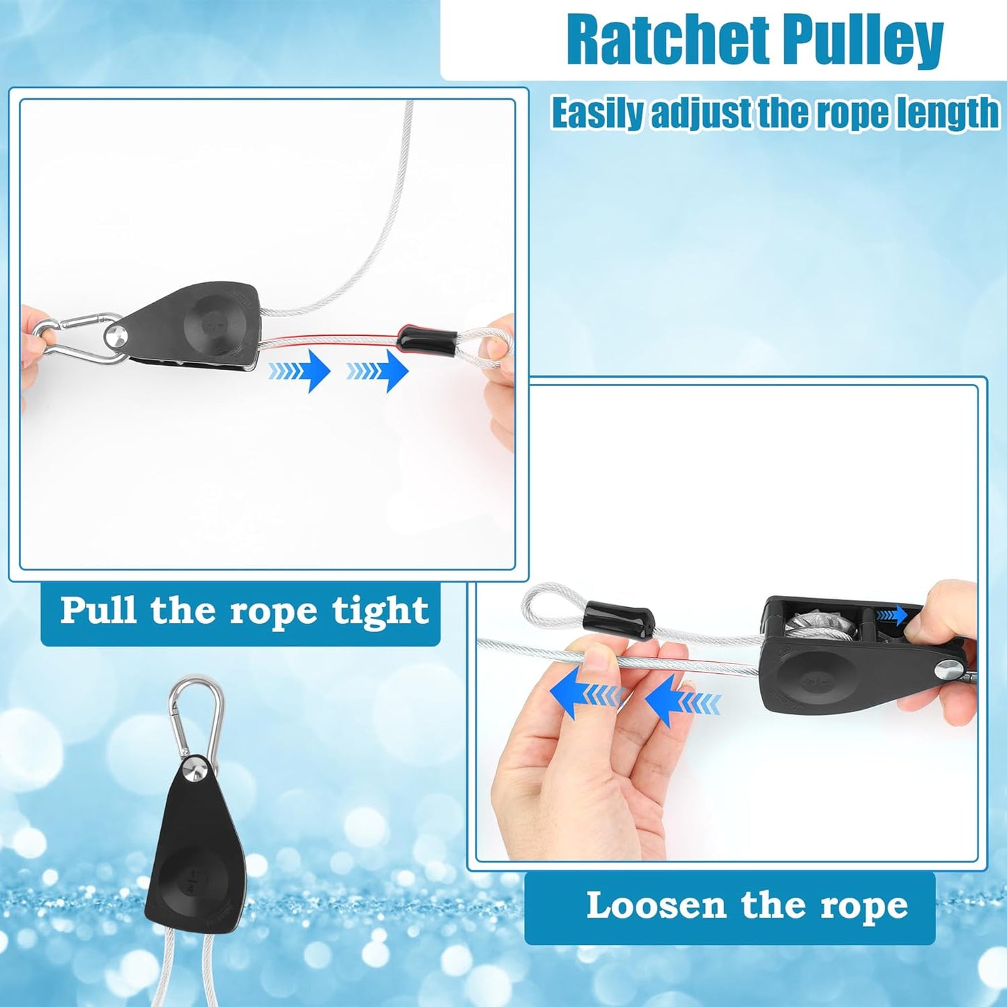 20FT/ 40FT Retractable Travel Clothesline, Adjustable Outdoor Clothesline Drying Clothes Line Laundry for Travel Camping, with Ratchet Pulley/ 2 Screws/ 2 Buckles (Black+Silver, 472, Inches)