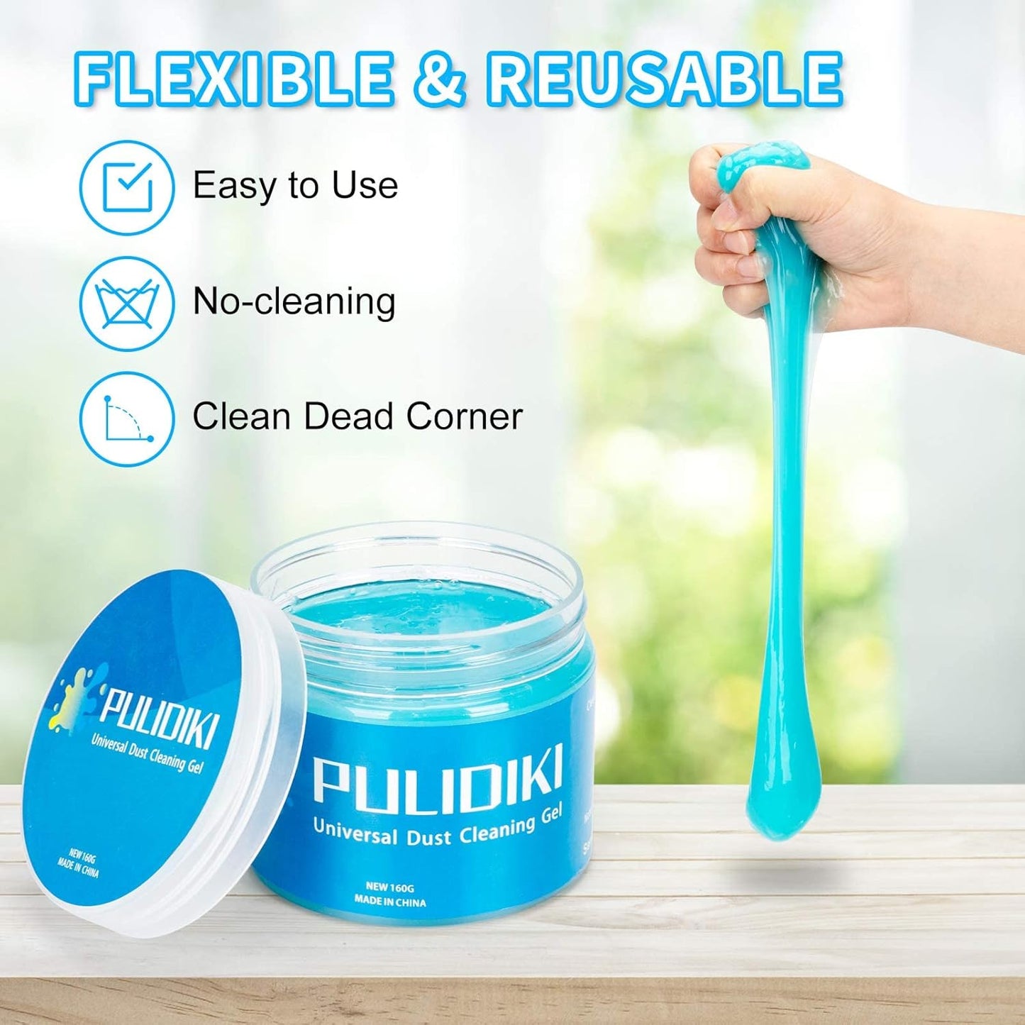 PULIDIKI Car Cleaning Gel Car Clean Putty, Universal Car Interior Cleaner Slime, Perfect Cleaning Kit Supplies, Auto Detailing Tools Accessories, Dust Remover Gifts for Men Women