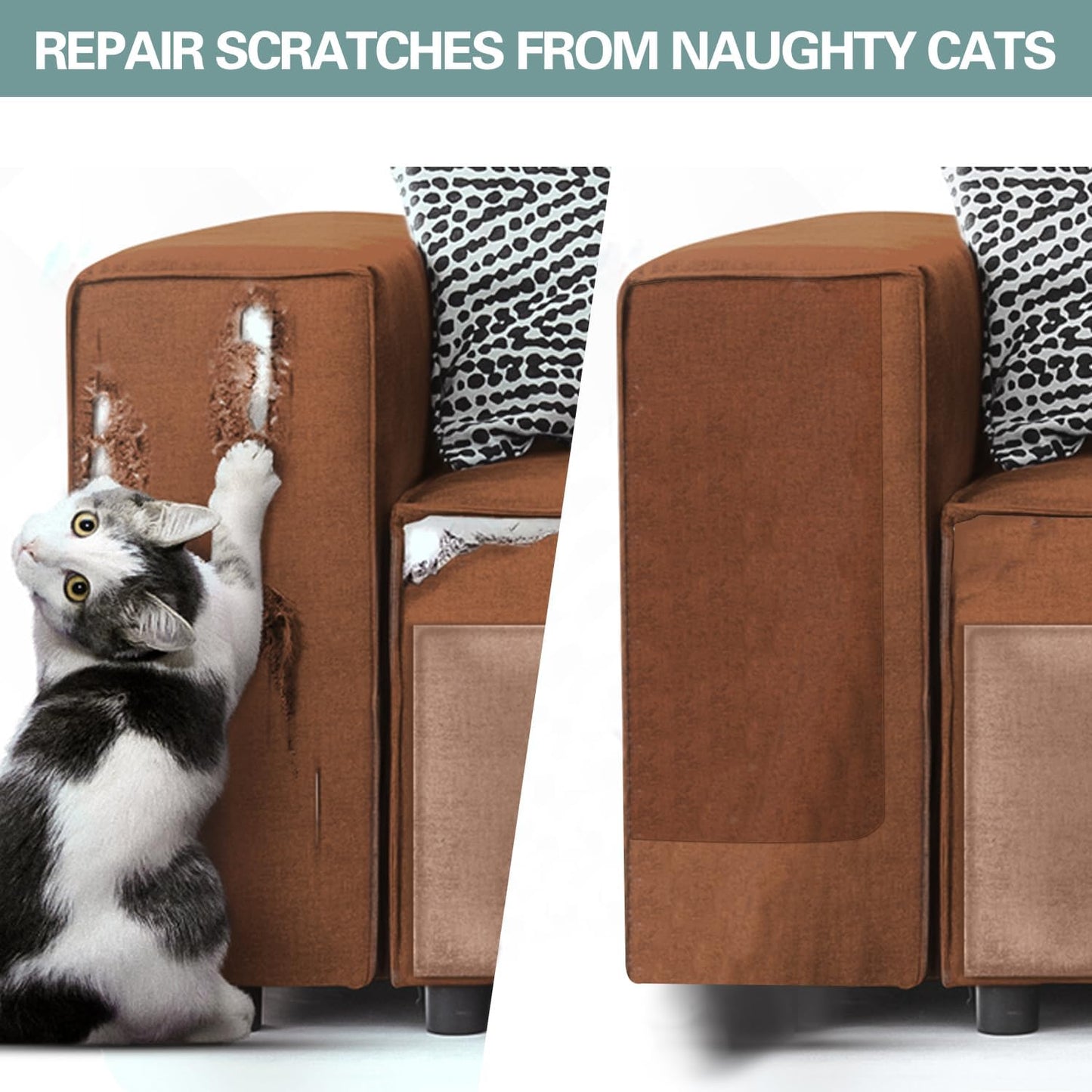 Azobur Velvet Repair Patch, Self-Adhesive Flannel Fabric Patch, Multi Colors, Microfiber Patch,Can be Used to Patch Sofas, Car Seats, Handbags, Jacket Holes and Tears (Brown)