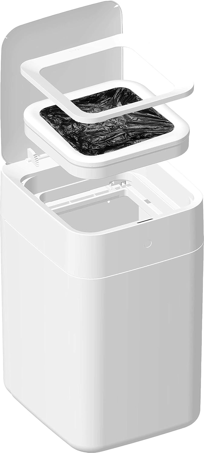 TOWNEW T1S/T AIR X/T Air Lite Official Refill Rings for Smart Kitchen Trash Can | Durable Garbage Bags for Electric Trash Can - 6 pk White Refill Rings - Up to 150 Trash Bags (6 Months Supply)