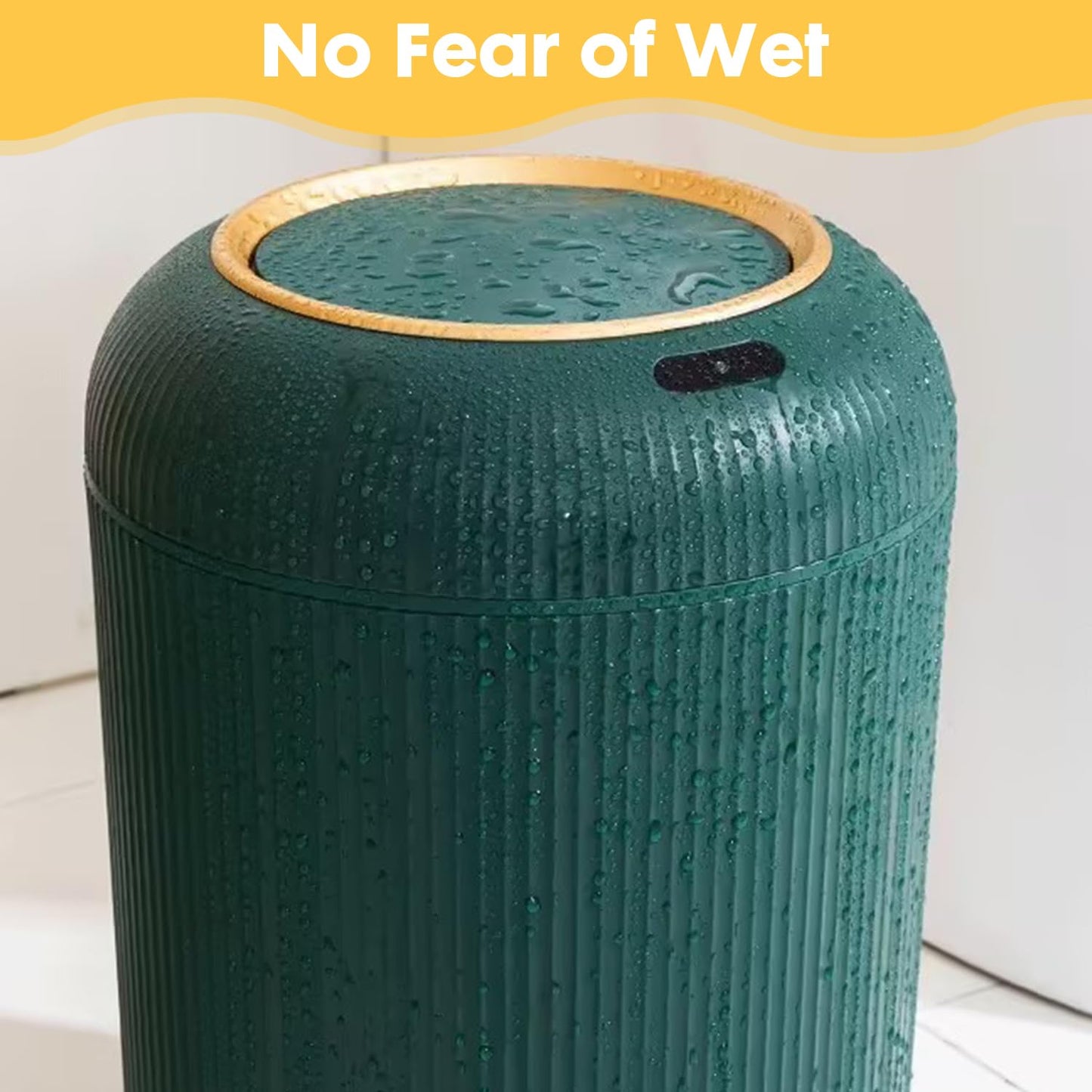 Bathroom Trash Can Automatic Touchless, 3 Gallon Smart Motion Sensor Garbage Can with Lid Electric Small Mini Trash Garbage Bin for Kitchen, Office, Toilet, Bedroom Diaper Trash Cans-Green