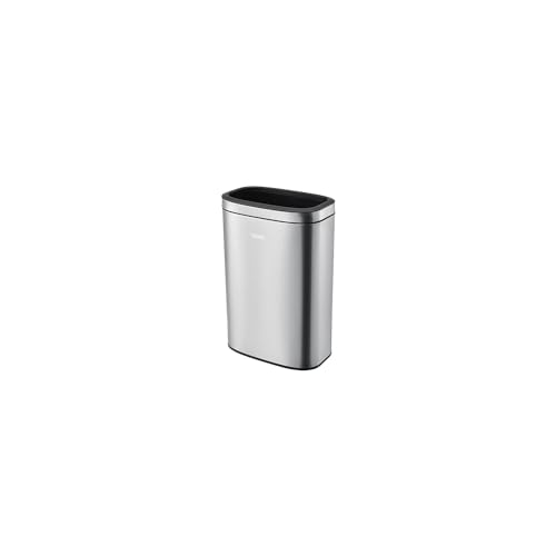Global Industrial 10-1/2 Gallon Stainless Steel Slim Open Top Receptacle