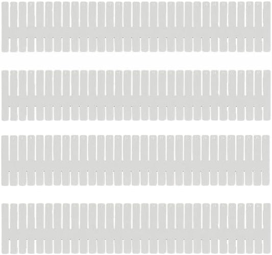 4 inches Adjustable Drawer Divider Kit – 4 Pack (White Only) – DIY Expandable Organizer for Small Drawers, Office,Kitchen, Bathroom