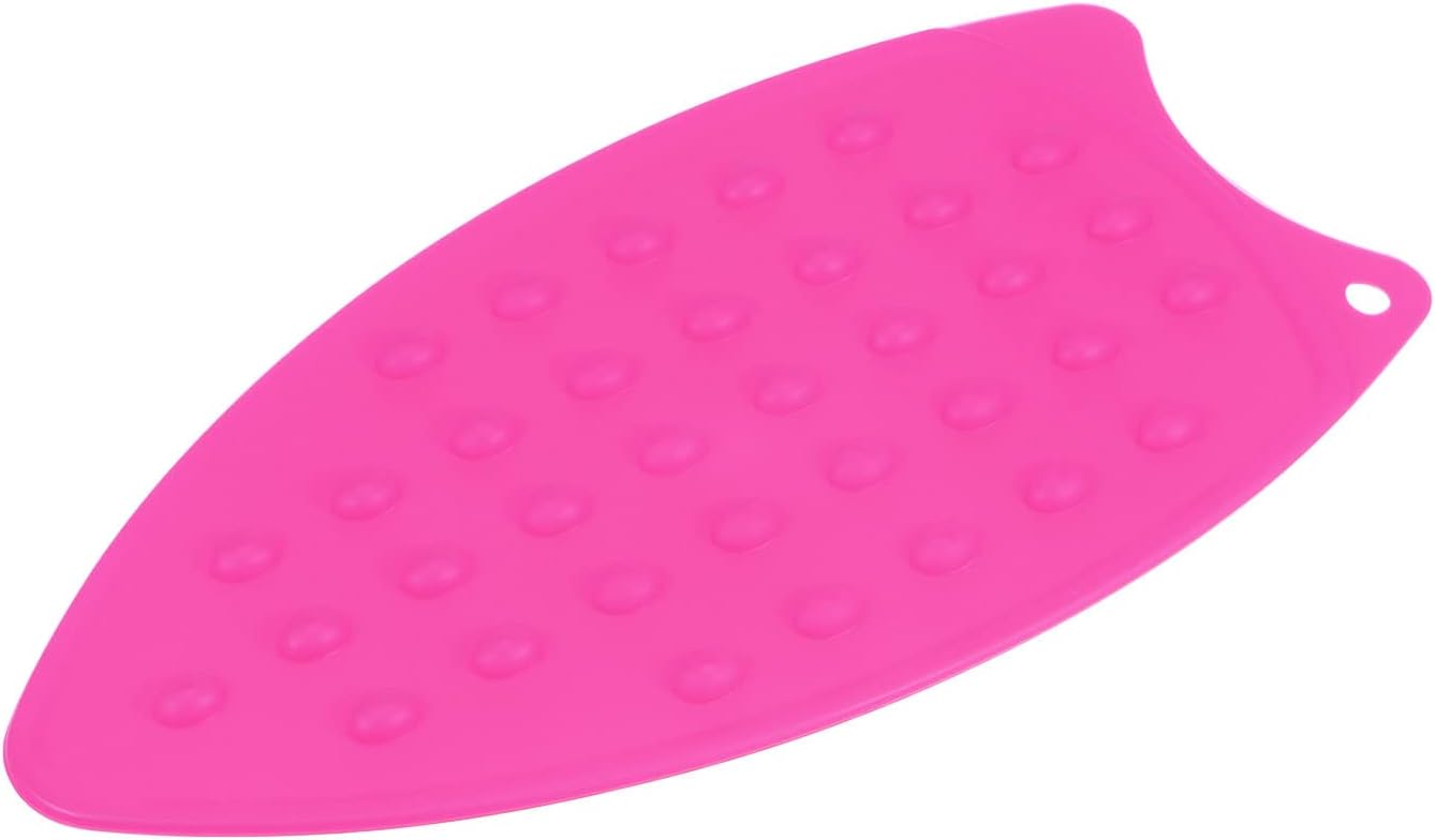 HARFINGTON Silicone Iron Rest Pad, Multipurpose Iron Hot Resistant Mat Iron Rest Plate for Ironing Board Hot Heat Resistant Steam Compact Mat, Fuchsia
