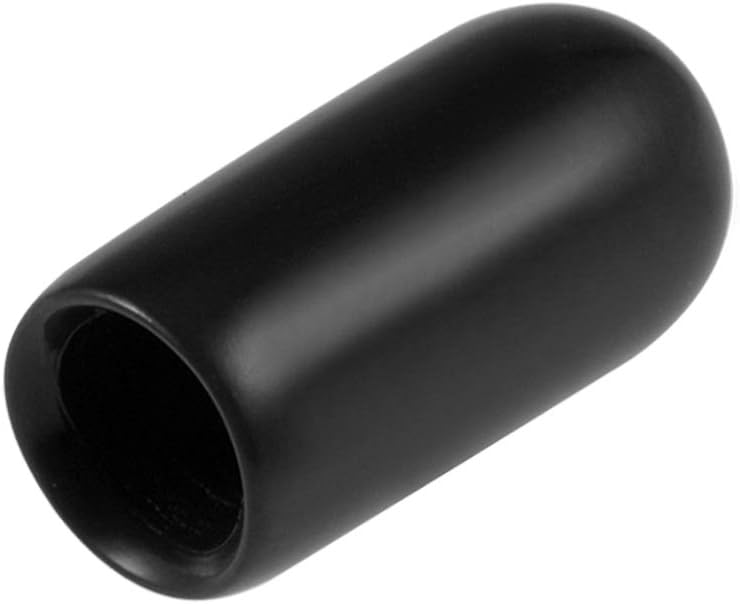 uxcell 20pcs Rubber End Caps 5.5mm ID Vinyl Round Tube Bolt Cap Cover Thread Protectors Black