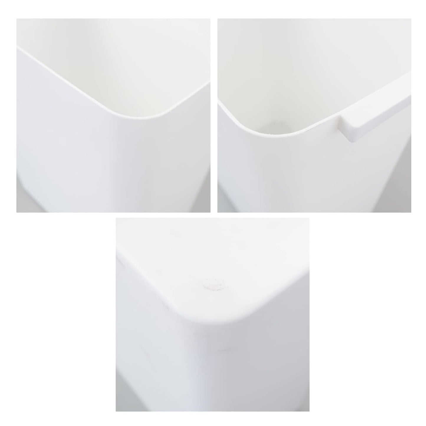 3-Pack 4.5 Gallon Trash Can Wastebasket, Garbage Container Bin, White