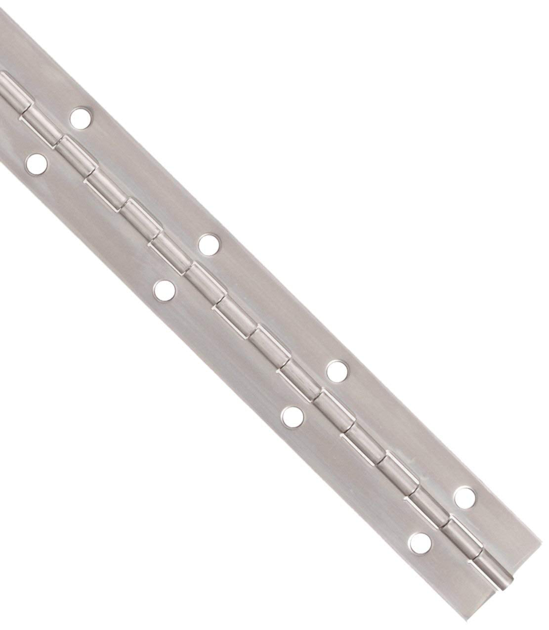 Stainless Steel Continuous Hinge with Hole, Bright Annealed Finish (8 Feet, 1-1/2 Inches)