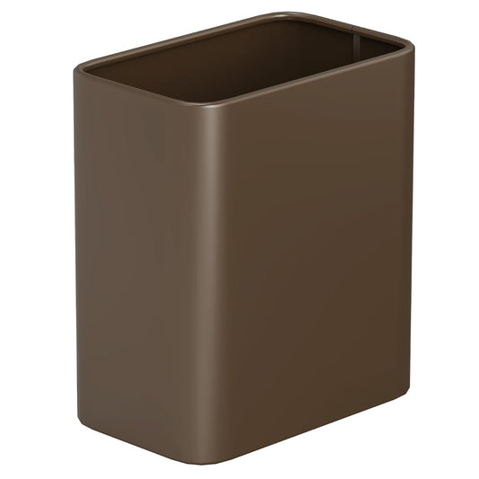 Cesun Small Bathroom Trash Can, 2.1 Gallons, Open-Top, Brown Metal, Stainless Steel, Modern, Ideal for Bathroom, Bedroom, Home Office,Toilet, Rv,Near Desk, Under Sink