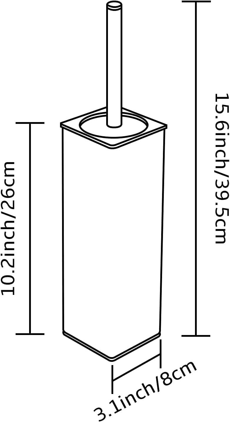 BVL Toilet Brush and Hoder Set Brushed Gold Freestanding for Bathroom