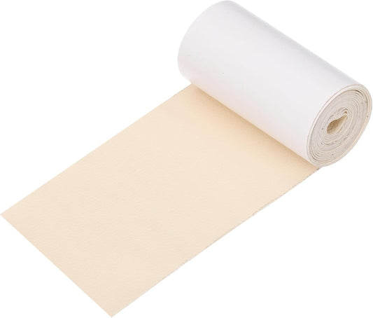 PATIKIL Leather Patches Tape for Furniture, 3.2 x 61 Inch Self Adhesive Vinyl Leather Repair Kit Cover Sheet for Couch, Sofa, Car Seats, Office Chair, Rice White