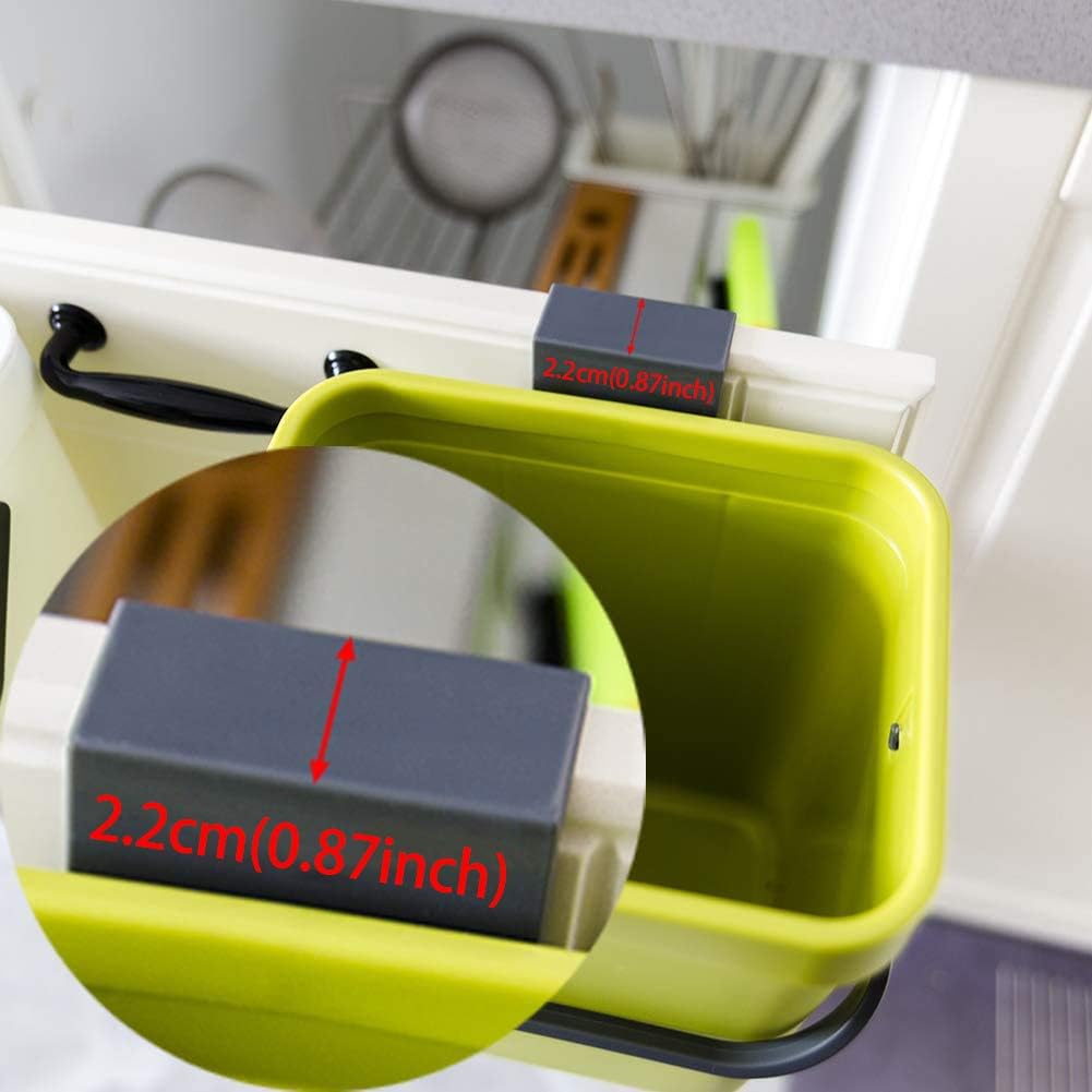 Kitchen Compost Bin Indoor for Counter Top,Hanging Small Trash Can with Lid,Food Waste Bin,Mountable Compost Busket 1.3 Gal/5 L Series,Blue