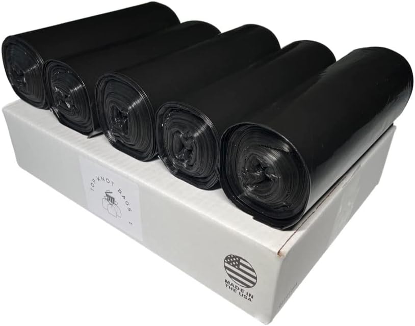 45 Gallon Garbage Trash Bag 40X46" 1.5 Mil Black 100 Count Can Liner Bulk 40 Gallon 41 Gallon 42 Gallon 43 Gallon 44 Gallon Made in USA