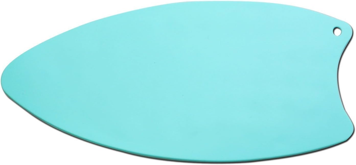 LeLehome Silicone Anti-Slip Iron Rest Pad for Ironing Board Hot Heat Resistant Steam Compact Mat Blue Green, Teal