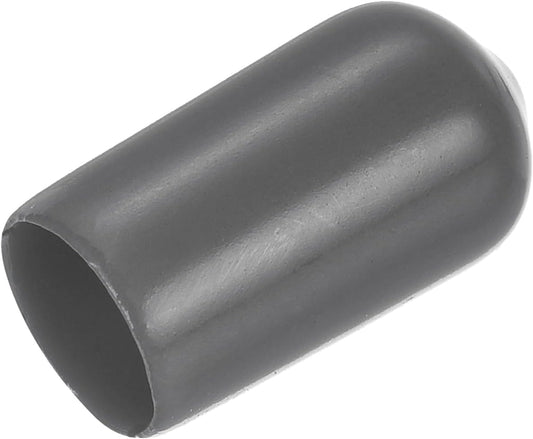 uxcell 20pcs Rubber End Caps 8mm ID Vinyl PVC Round Tube Bolt Cap Cover Screw Thread Protectors Dark Grey