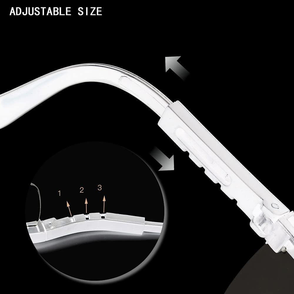 Safety Glasses, 5PCS Adjustable Wide-Vision Protective Glasses, Lightweight Fog-Proof Safety Goggles