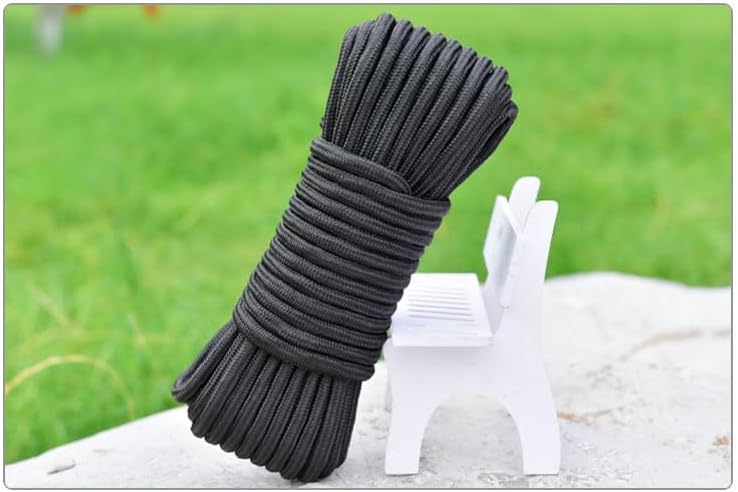 DurReus Strong Clothes Lines Long Handicrafts Ropes Indoor Outside Clotheslines for Hanging Drying Laundry Linens Black 33ft Pack 2