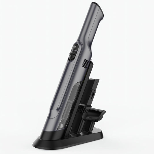 Handheld Vacuum Cordless, Lightweight 1.4lb with Powerful Suction, Charging Dock, Single Touch Empty and Detachable Dust Cup (Frosted Silver)