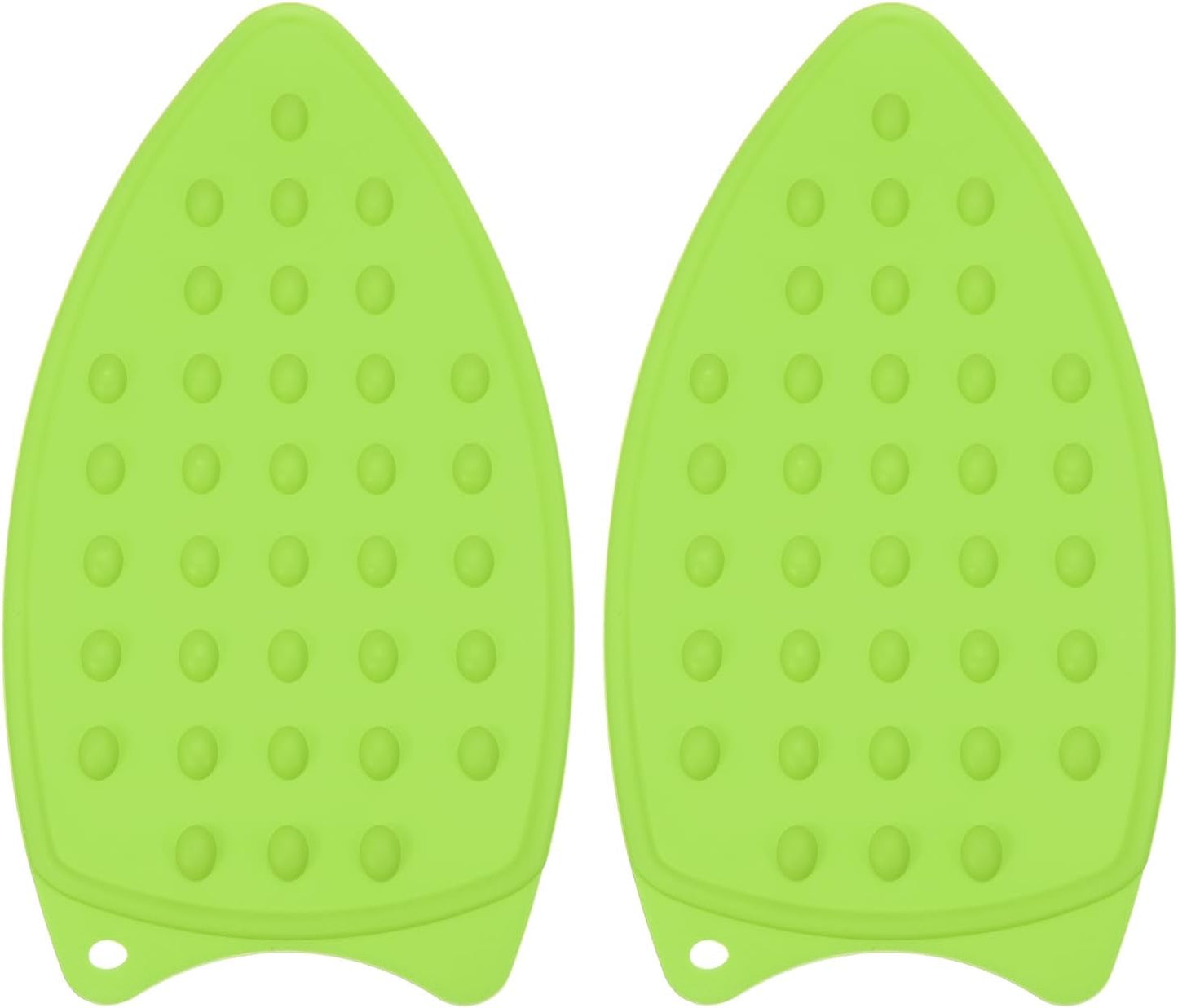 PATIKIL Silicone Iron Rest Pad, 2 Pcs Multipurpose Hot Heat Resistant Iron Rest Plate Protective Pad for Ironing Board Hot Resistant Steamer Steam Compact Mat, Green