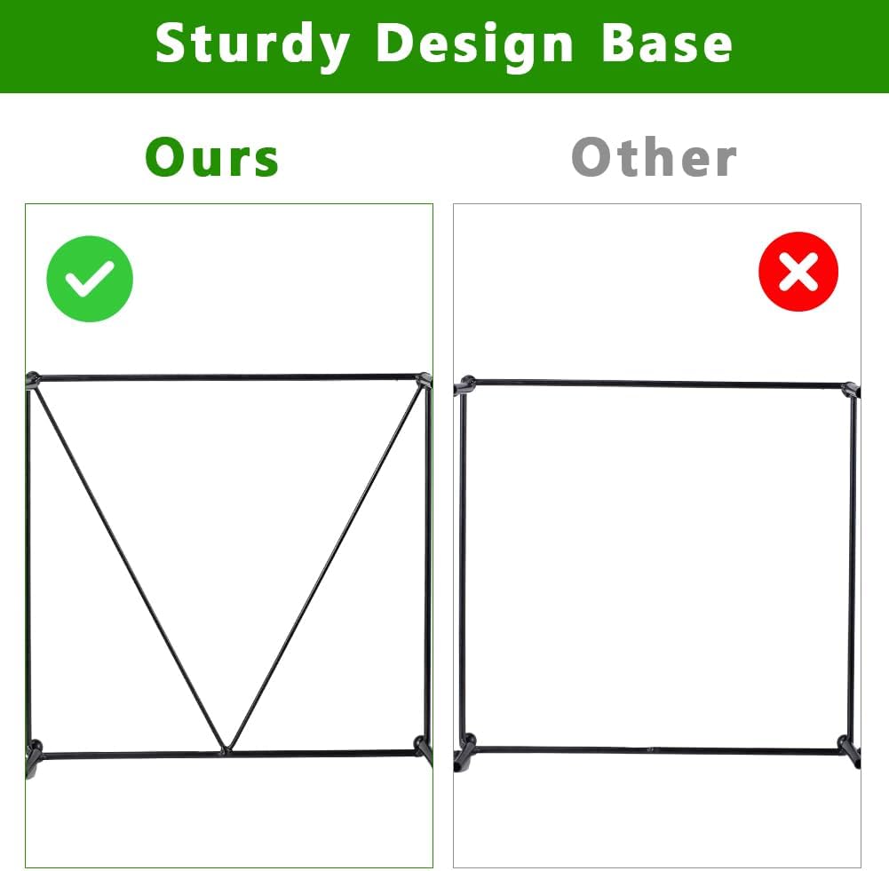 2 Pack Trash Bag Holder, Metal Garbage Bag Holder, 30-45 Gallon Portable Trash Bag Holder Stand, Multi-use Leaf Bag Holder for Yard, Camping, Garden, Lawn