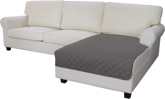 Easy-Going Sectional Couch Covers for Dogs L Shape Sofa Cover Reversible Sofa Slipcover Chaise Lounge Cover Furniture Protector Cover for Pets Dog Cat (42 x 52 inches, Gray/Gray)