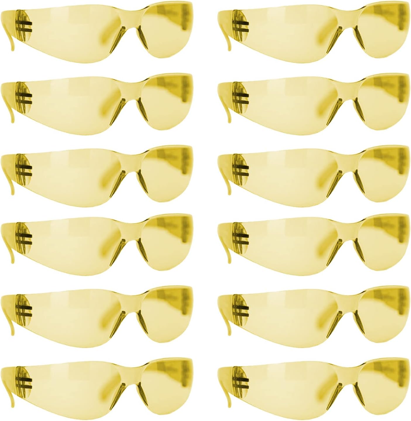 BISON LIFE Safety Glasses - Scratch Resistant Wrap Around Eyewear, Polycarbonate ANSI Z87.1 Impact Resistant Lens