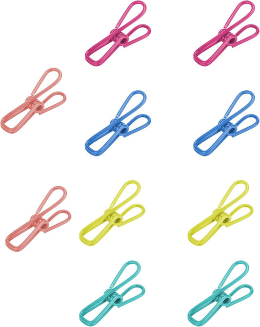 Multipurpose 2 in Chip Bag Clips 10 Pack Metal Clips for Kitchen Food Storage, Laundry Hanging, Bag Chip Bag Sealing - Easy to Use Strong Grip Clips for Home Organizing