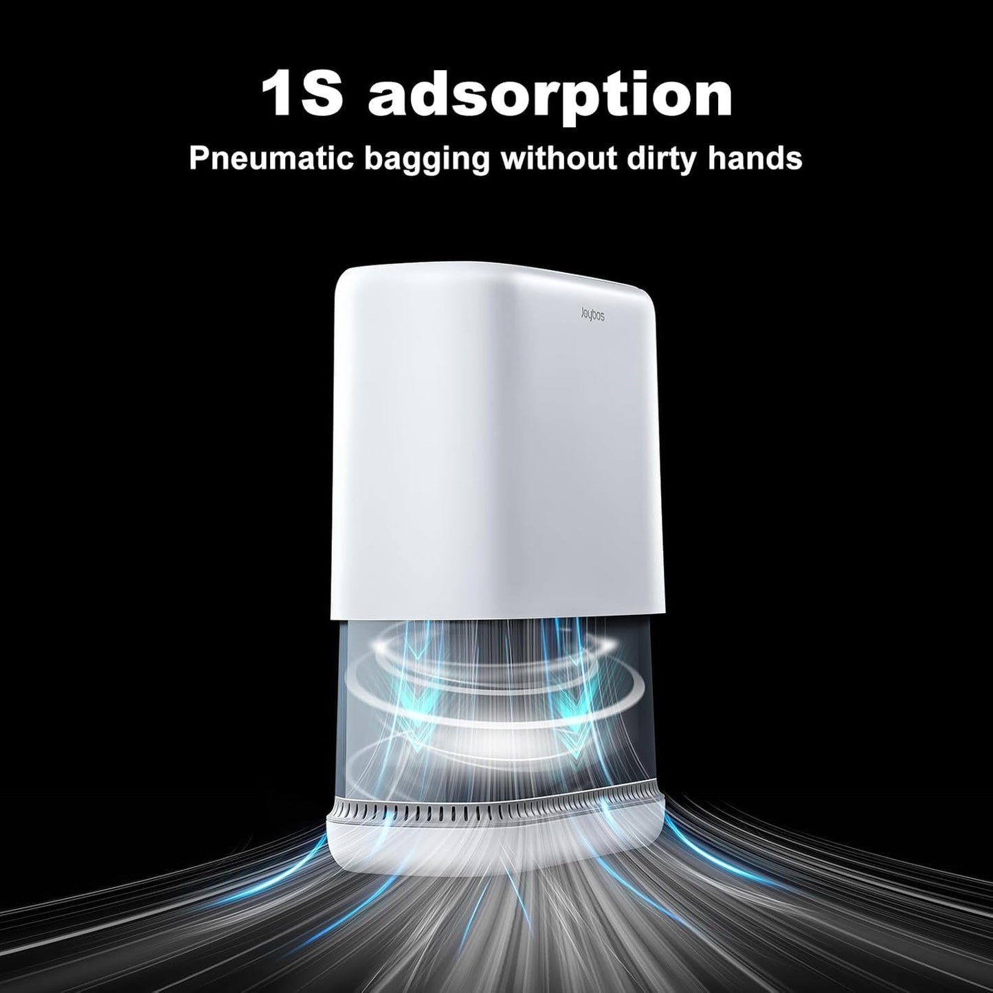 JOYBOS Bathroom Trash Cans,Adsorption Garbage Can with Press Type Lid,10L Dogproof Slim Plastic Narrow Trash Bin,3 Gallon Garbage Bin for Home,Office and Narrow Place