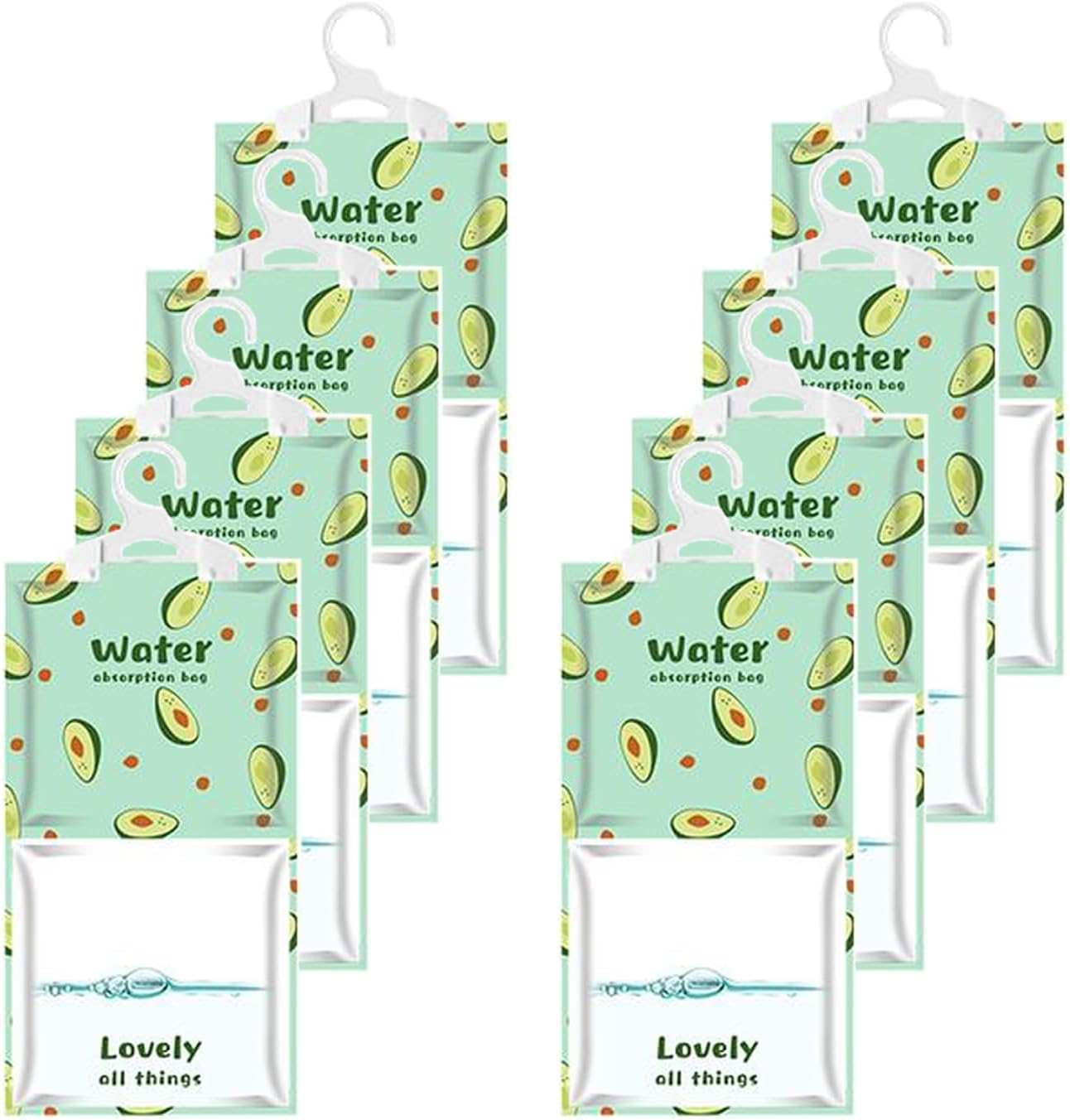 AOPANDA Moisture Absorbers Packets, 8 Pack - Eliminates Musty Odors for Fresher, Cleaner Air, Humidity Packs, Dessicant Packets, Hanging Closet Dehumidifier Bags（pawpaw）