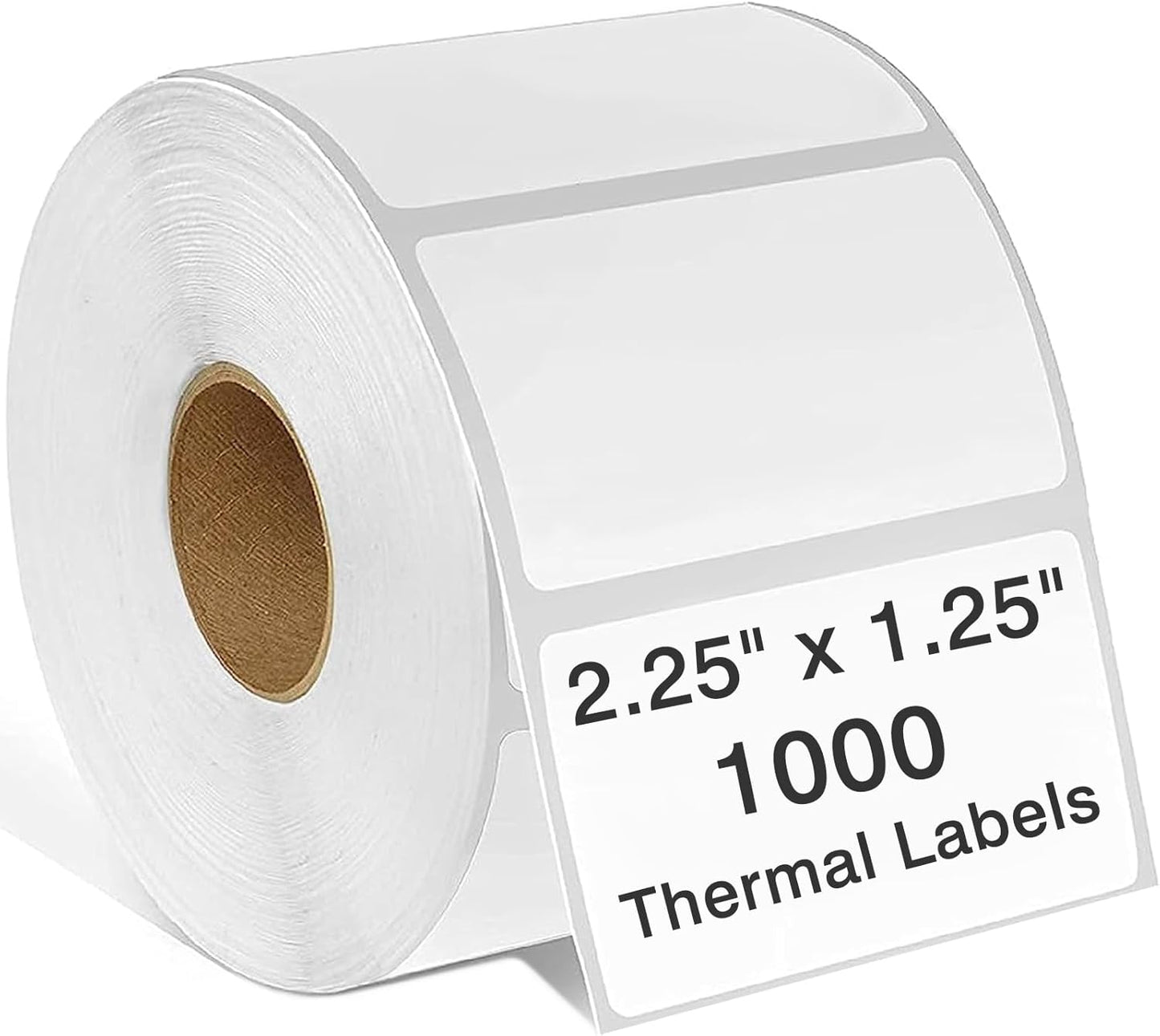 Thermal Labels 2-1/4 x 1-1/4, Adhesive Label Stickers 1000 Printer Papers for Barcode, FNSKU, Mailing, Shipping, Compatible with Zebra, Rollo and More Thermal Printer