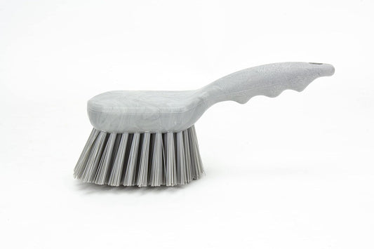 SPARTA 40541EC23 Plastic Scrub Brush, Utility Brush, Kitchen Brush With Hanging Hole For Cleaning, 8 Inches, Gray