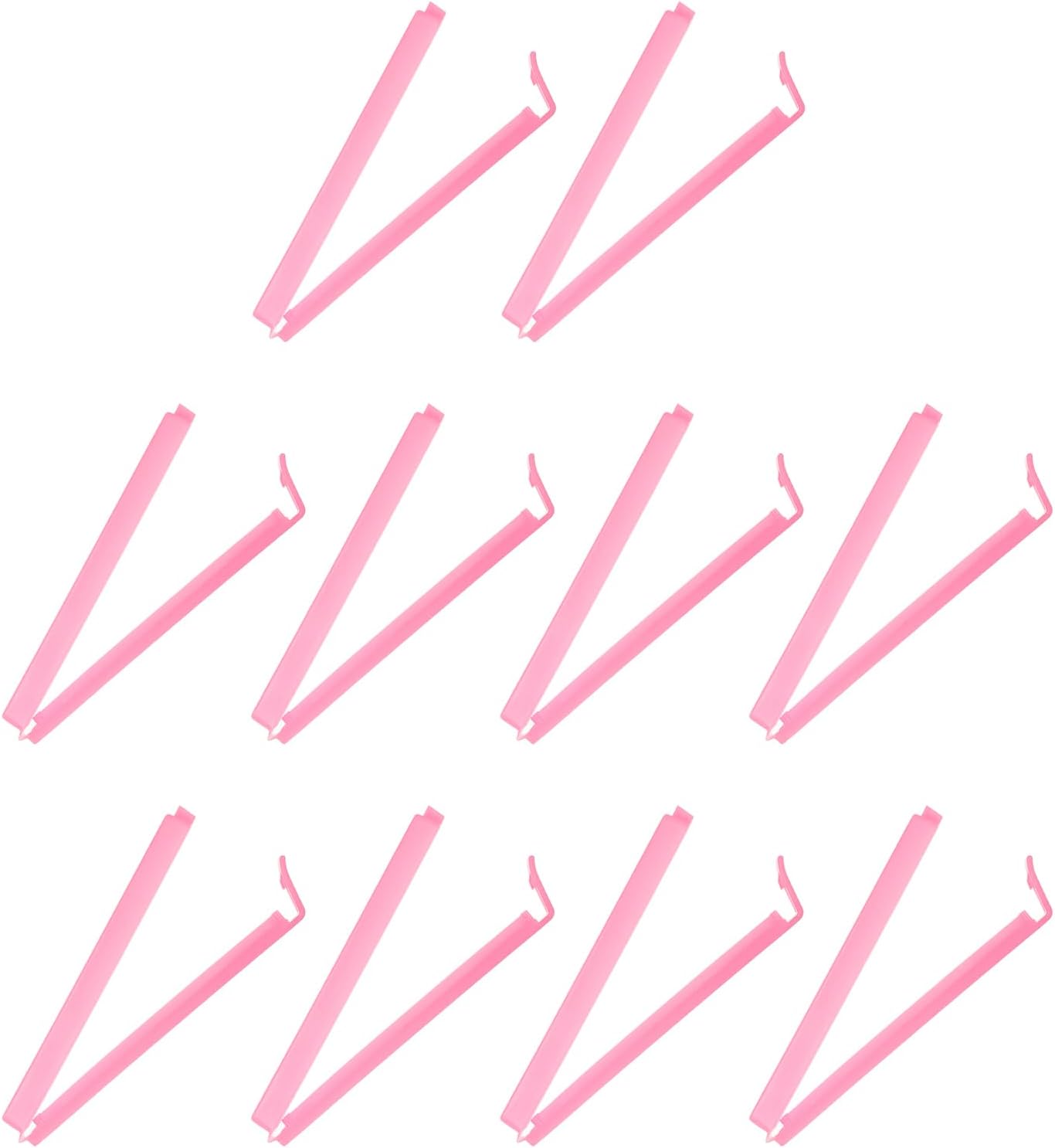 PATIKIL Sealing Clips 4.3 Inch, 10 Pack Reusable Plastic Bag Clip Clamp Sealer for Food Storage Snack Bag Home Kitchen, Pink