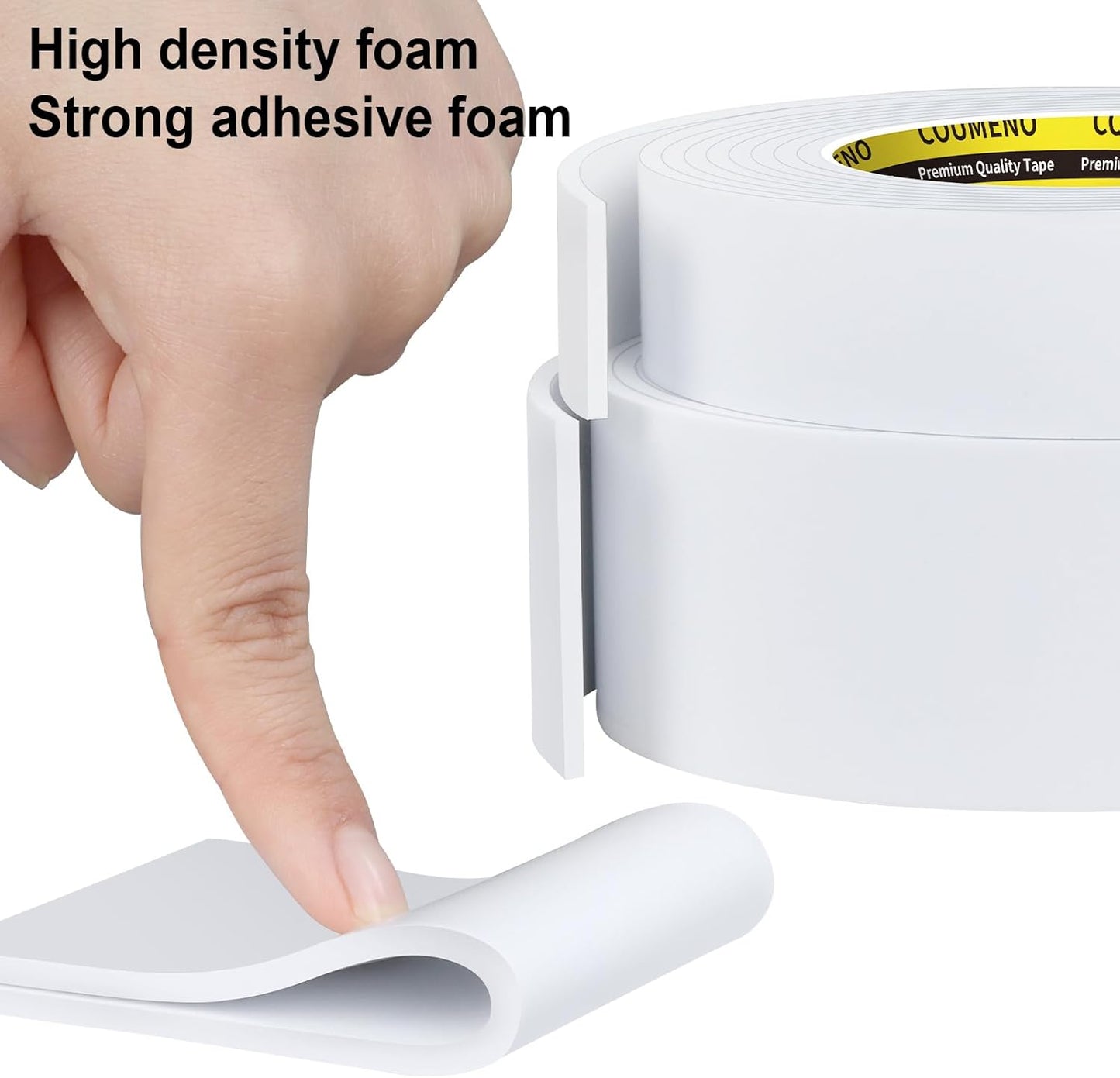 Foam Tape Single-Sided Sealing Strip 1.77inX16.4FT Sponge Tape Window Weather-Resistant, Self-Adhesive Insulating Sealing Tape (White)