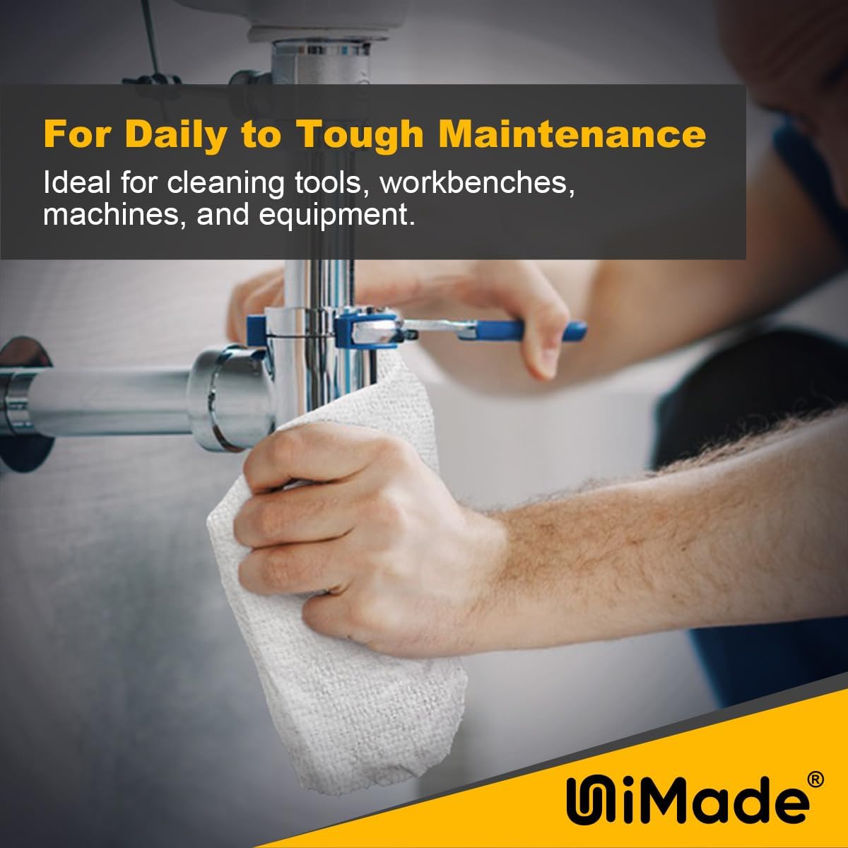 Shop Rags, 100 Sheets Microfiber Cleaning Cloth Commercial Grade Washcloths Lint-Free Bulk Shops Towels for Cars Mechanic Restaurant Garage Housekeeping, 11"x 9", White