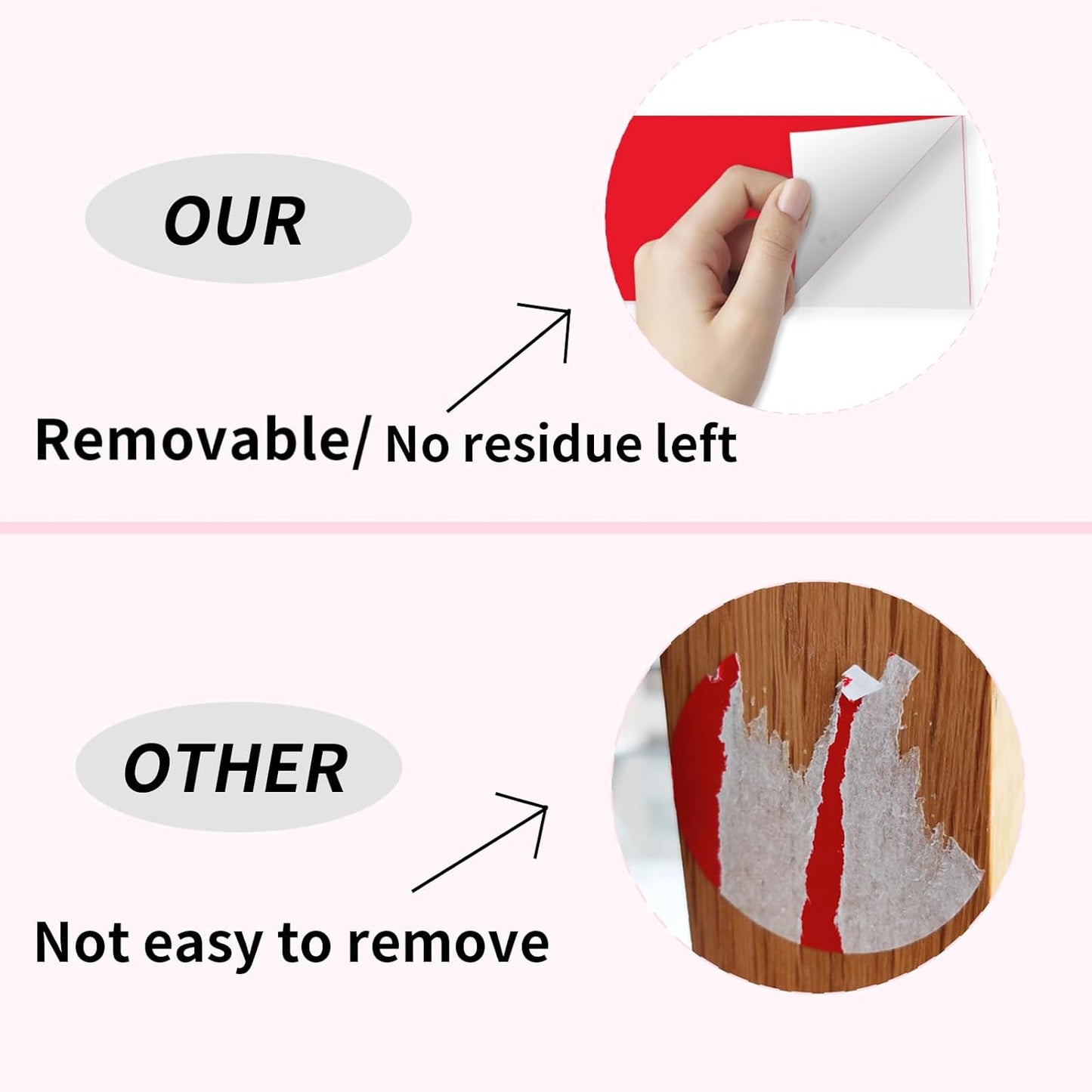 STARLIBOO 3"X5" Rectangle Colored Labels, Removable Moving Labels for Boxes, Permanent Warehouse Moving Stickers Square Label (250Labels, Red)