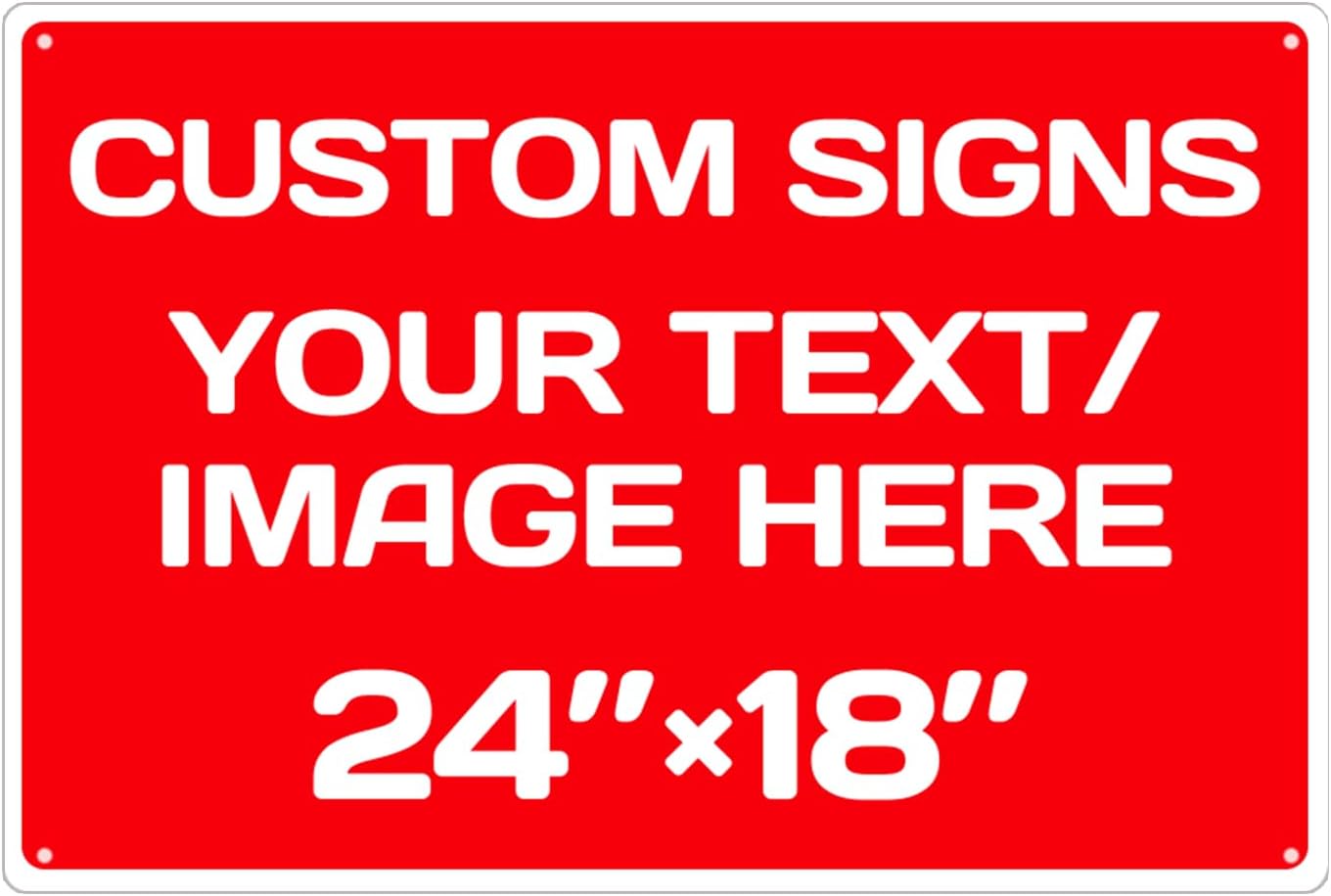 Personalized Aluminum Weatherproof Metal Signs - Custom Text & Picture, Multiple Sizes - Hazard, Garden, Custom Door & Business Signs