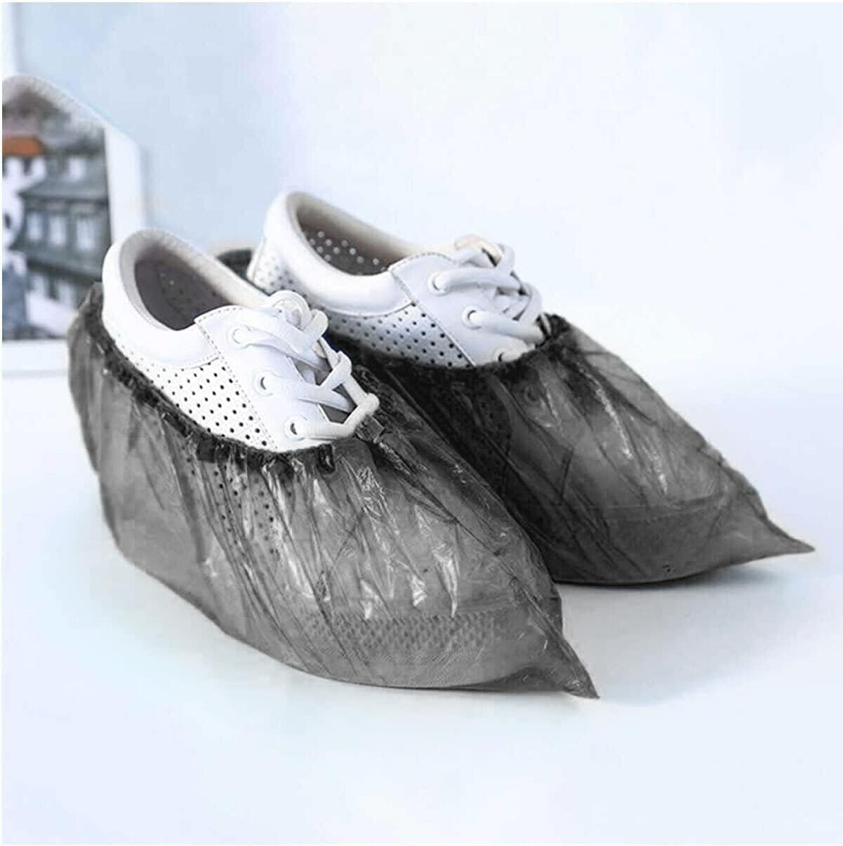 Black shoe covers Disposable 1000 PCS (500 Pair) Premium Waterproof and Recyclable Boot Booties Covers Covers for Indoors, Non, Fits Up To 11 US Men and 13 US Women Size, Slip on, Horlon