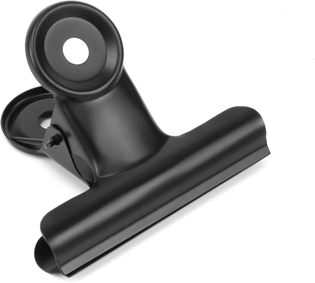 10 Pack Bulldog Clips 2.5 Inches Large Hinge Paper Clips Metal Hinge Clips for Crafts, Food Bags, Drawings, Photos at Home Kitchen & Office Usage, Black, 63mm