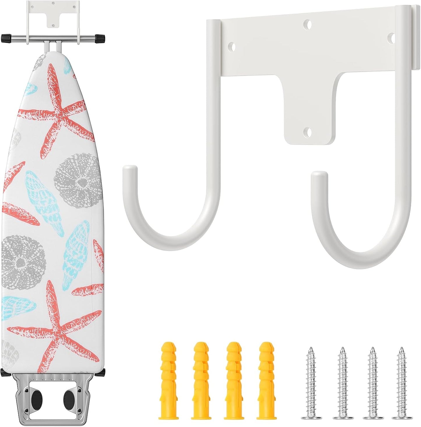 ORLESS Ironing Board Holder Wall Mount, Ironing Board Hanger, Ironing Board Holder, Iron Board Hook Wall Mount, for Laundry Rooms 5 Inch