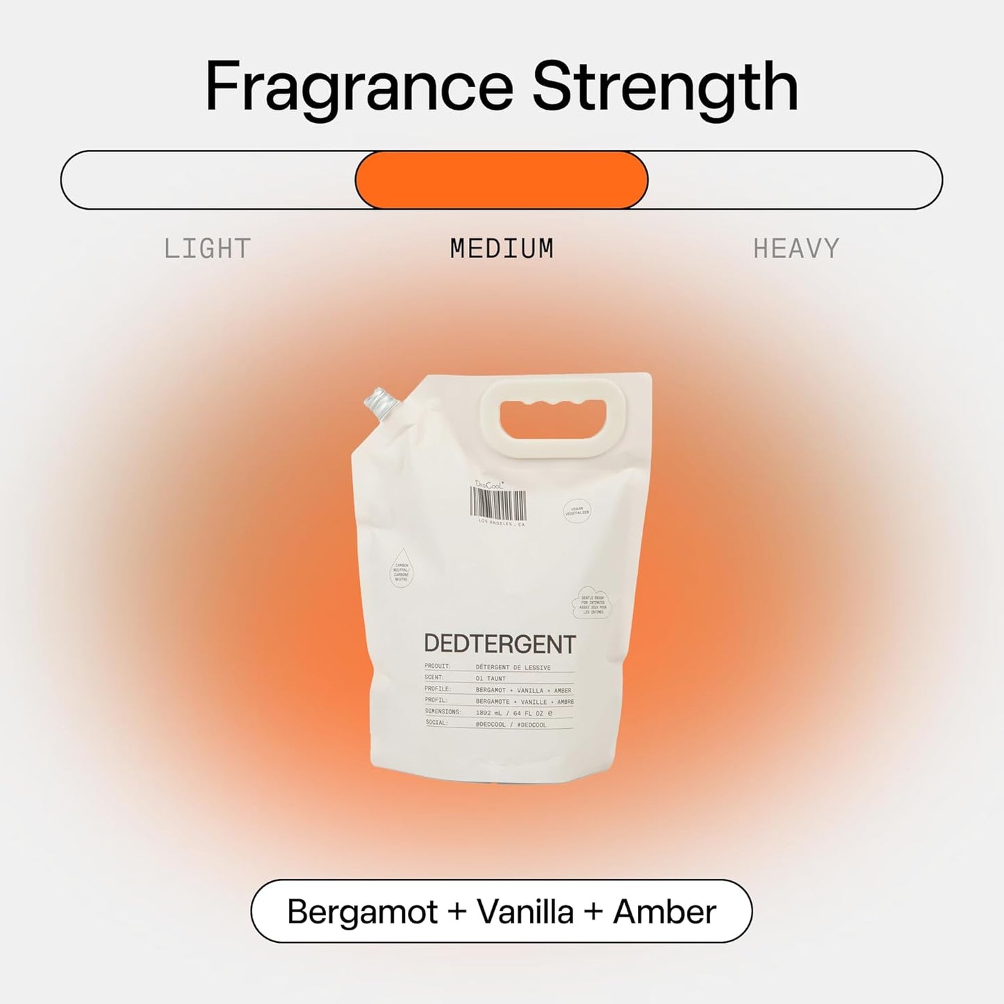 DedCool Liquid Laundry Dedtergent | 01 Taunt | Luxurious Long-Lasting Signature Scent Detergent | Effective Stain Removal | Infused with Natural Essential Oils | Non-Toxic | 120 Washes | 64 fl oz